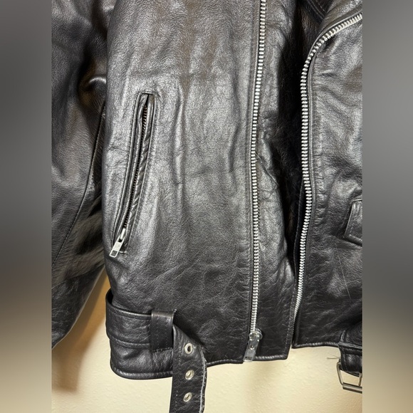 X Element Men’s Motorcycle Jacket Retro Leather Heavy! XL (58) Black - Picture 5 of 10